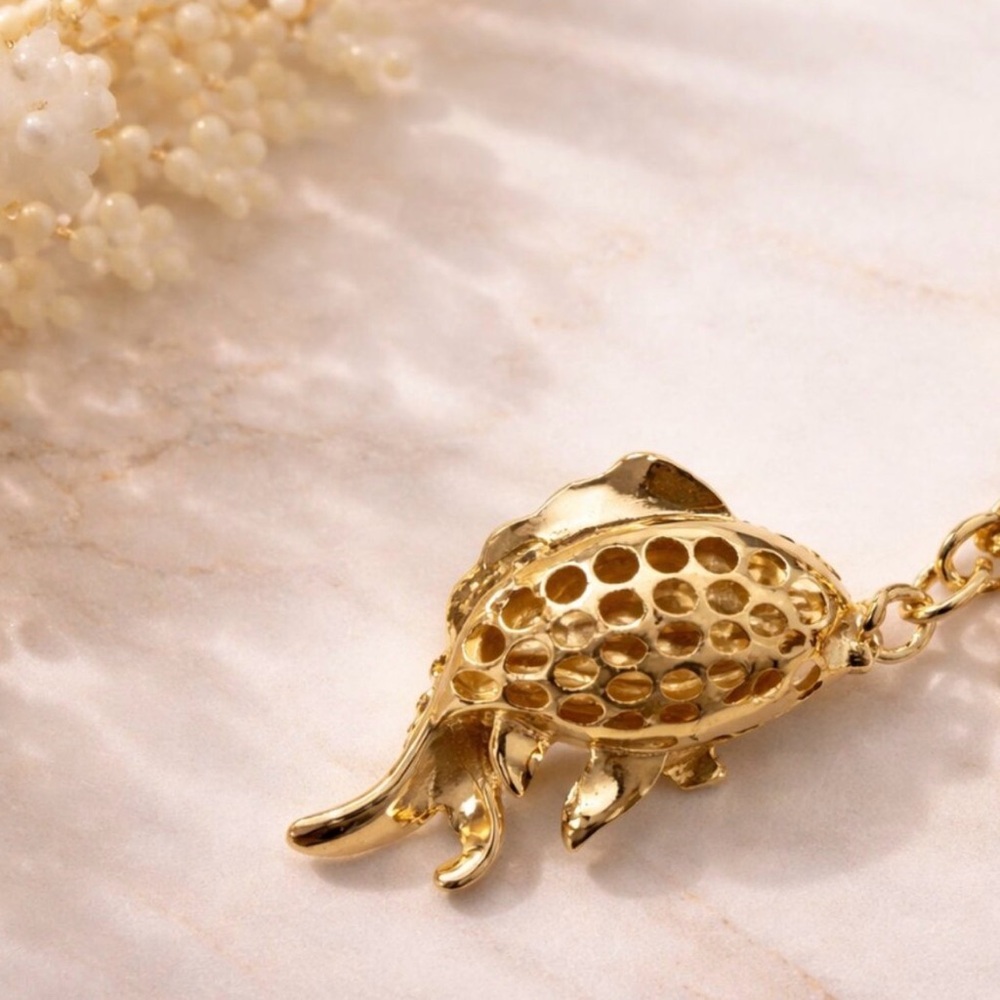Handbag Accessory - Rhinestone Fish Bag Charm - Yellow/Orange Keychain Charm NEW - Picture 2 of 2